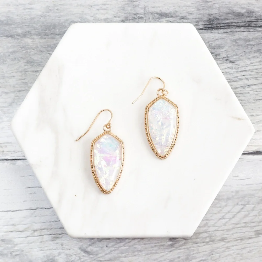 'Exton' Acetate Marquee Earrings